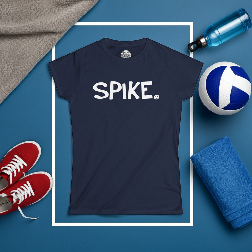 SPIKE Happy Tee (Women's Tee)  T-Shirt  HAPPY TEES® BRAND