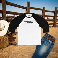 YEEHAW Happy Tee (Long Sleeve Baseball Tee)  Long-sleeve  HAPPY TEES® BRAND