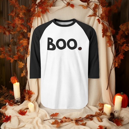 BOO Happy Tee (Long Sleeve Raglan)  Long-sleeve  HAPPY TEES® BRAND