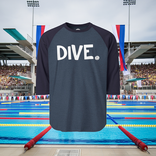 DIVE Happy Tee (Long Sleeve Raglan)  Long-sleeve  HAPPY TEES® BRAND
