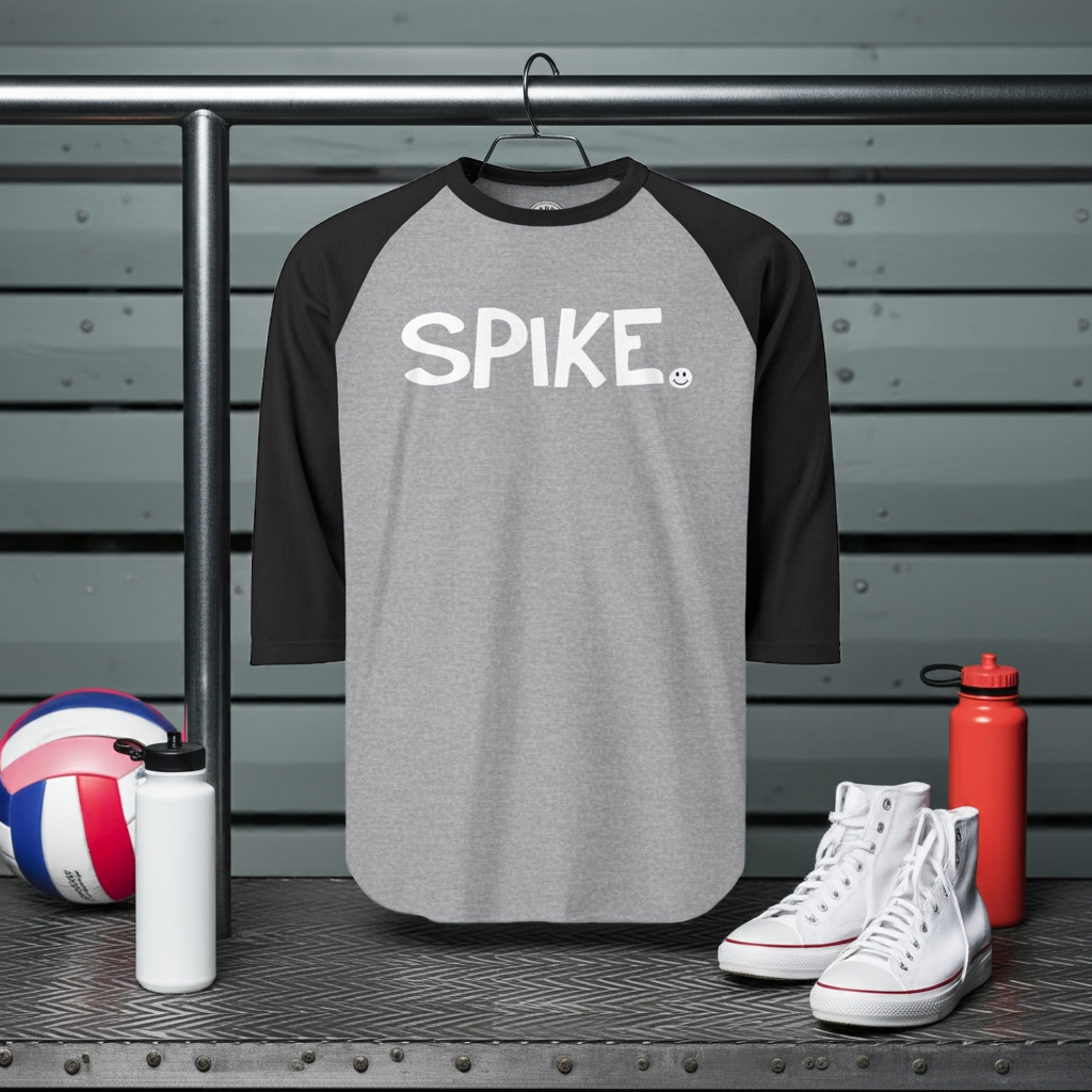SPIKE Happy Tee (Long Sleeve Raglan)  Long-sleeve  HAPPY TEES® BRAND