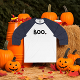 BOO Happy Tee (Long Sleeve Baseball Tee)  Long-sleeve  HAPPY TEES® BRAND