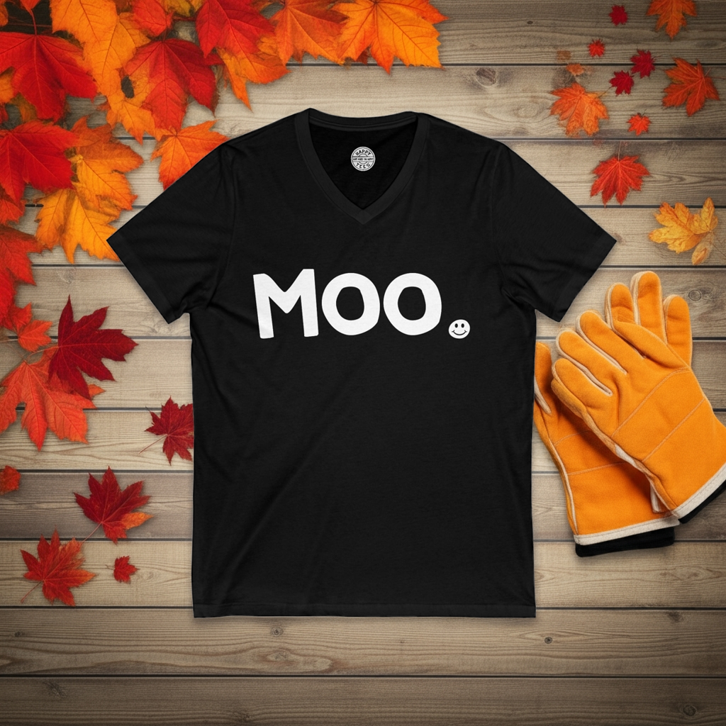 MOO Happy Tee (V-Neck)  V-neck  HAPPY TEES® BRAND