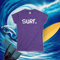 SURF Happy Tee (Women's Tee)  T-Shirt  HAPPY TEES® BRAND